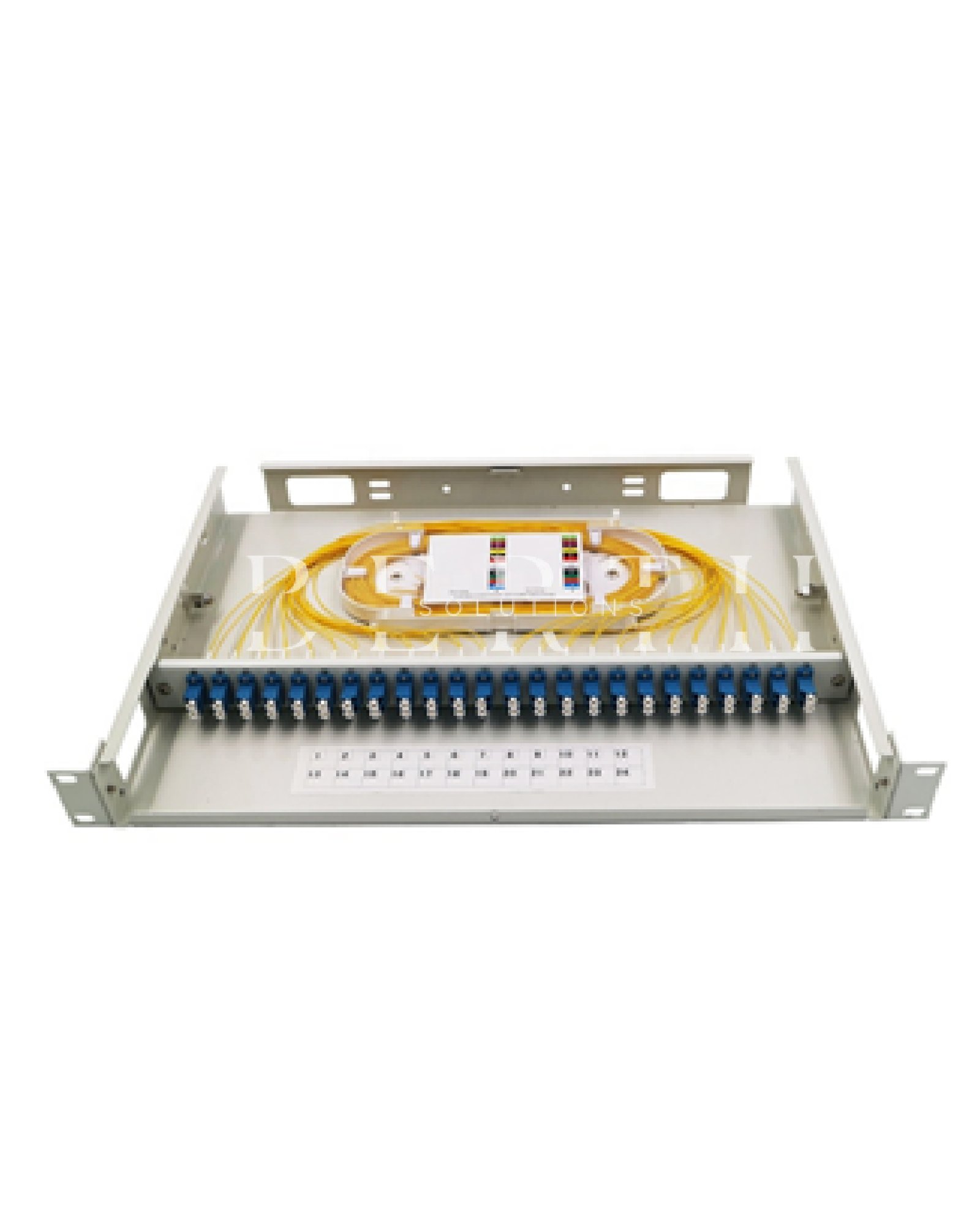 1U Fiber Optic Distribution Unit for up to 24 Ports