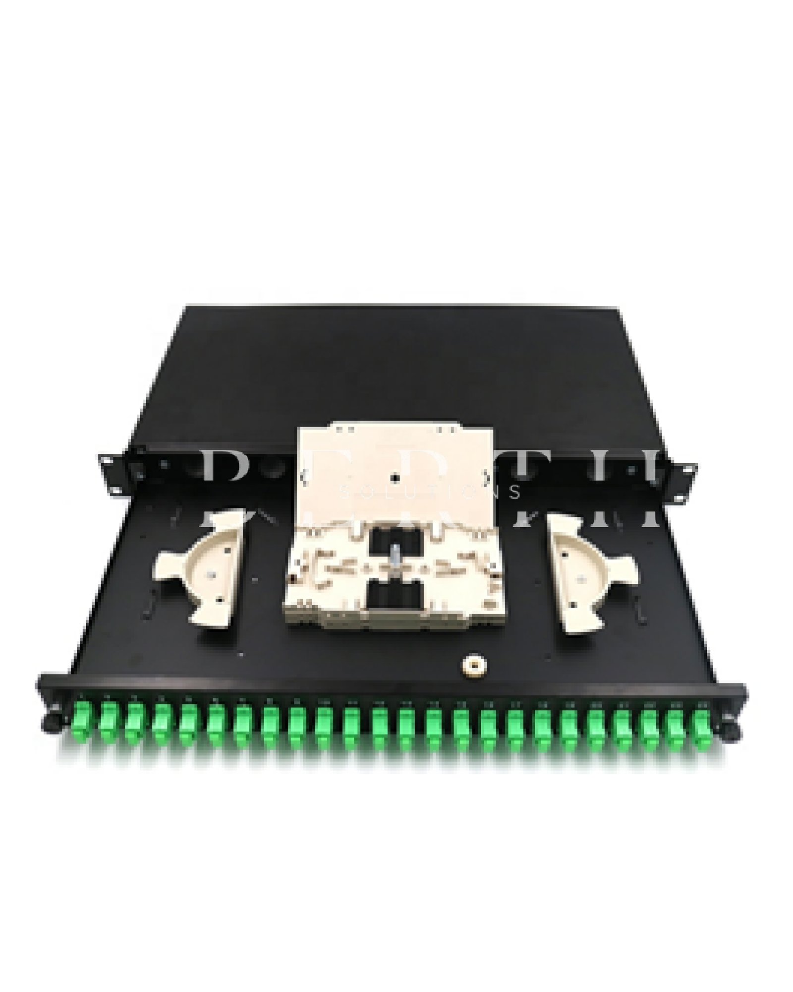 1U Fiber Optic Patch Panel with 24 Port Capacity