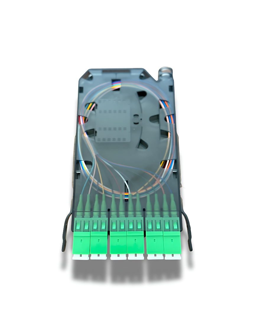 Berth Solutions LC APC Splice Cassette with 12 Colored Pigtails
